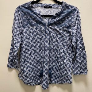 Blue Boho Blouse